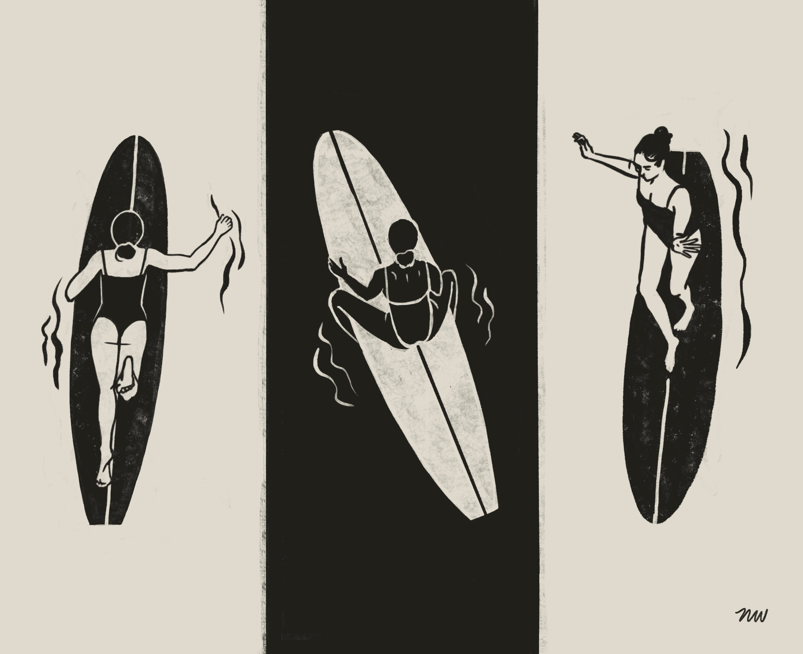 A Peaceful Paddle Print