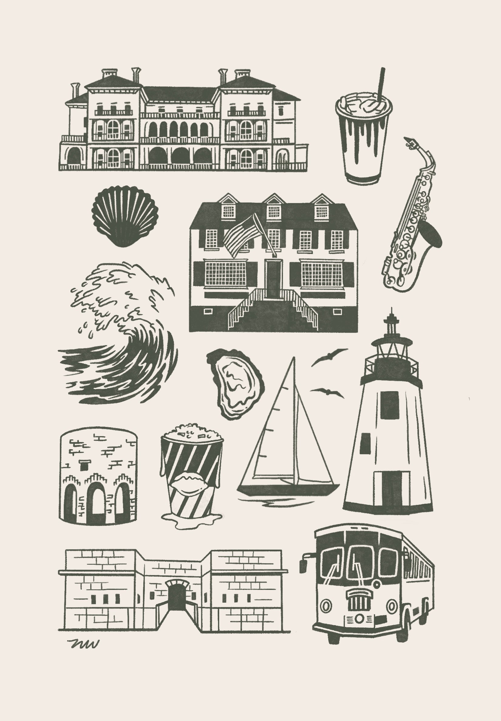 Newport Summer Print