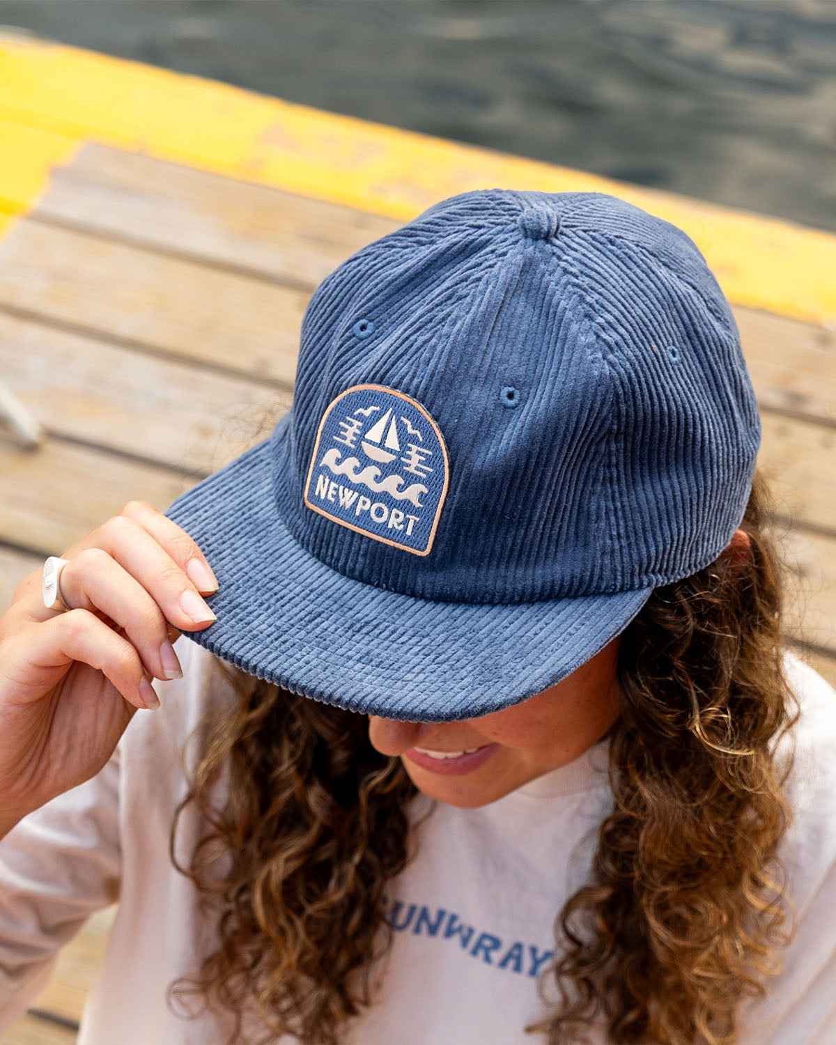 Newport Deep Blue Cord Hat