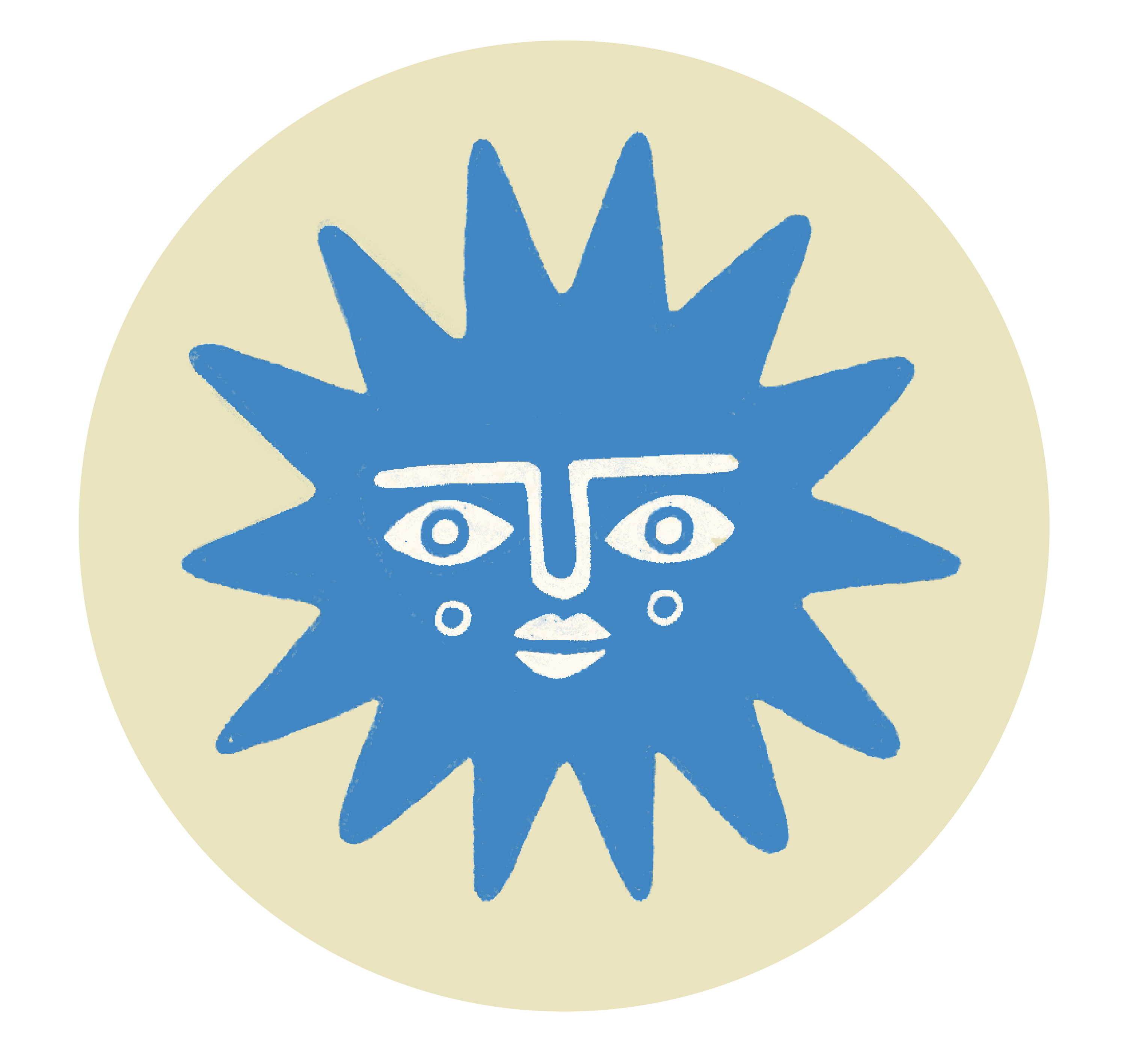 Little Blue Sunburst Sticker