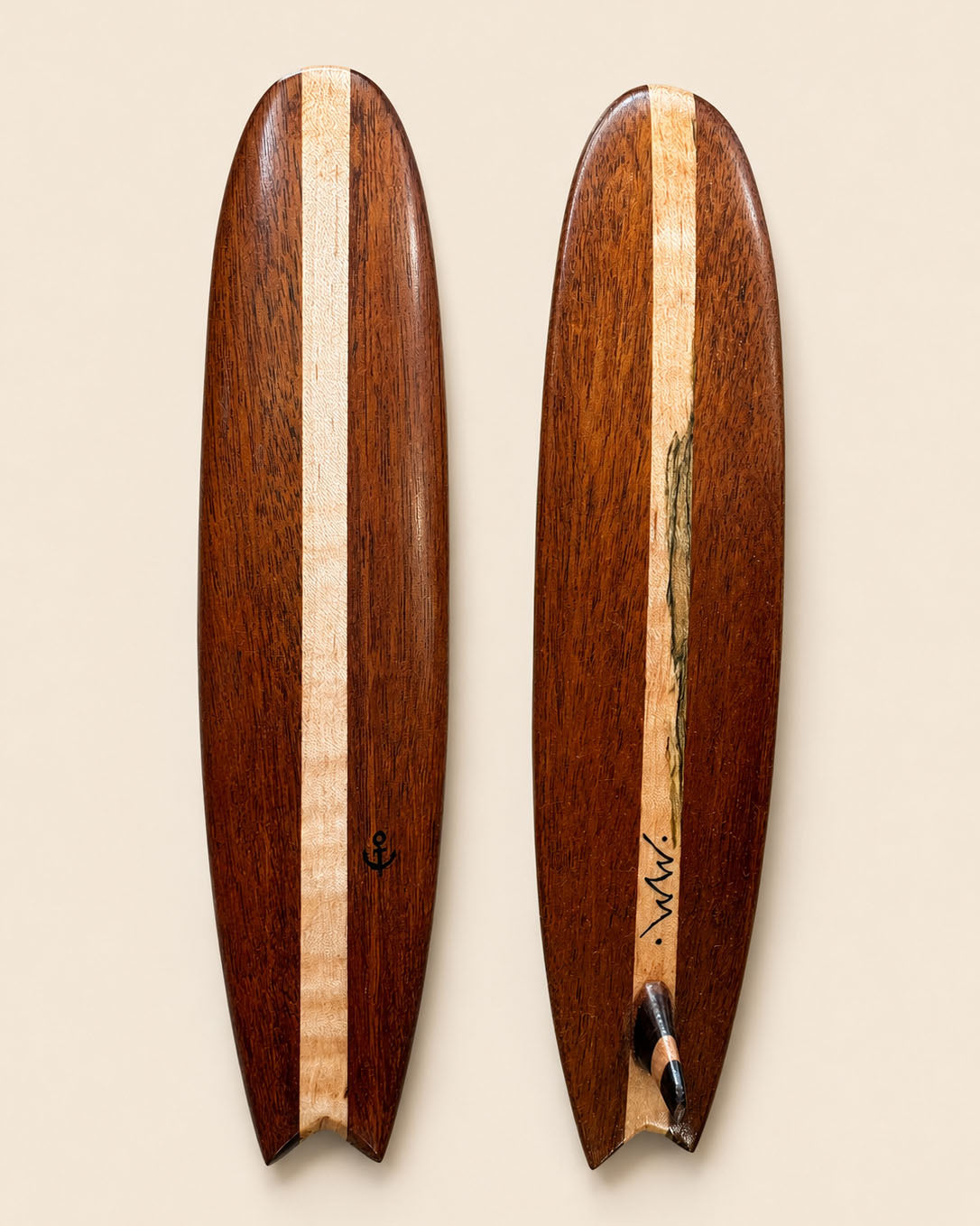 Handcrafted Wooden Surfboard