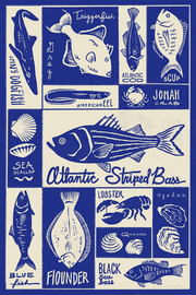 Rhode Island Fish Screen Printed Poster