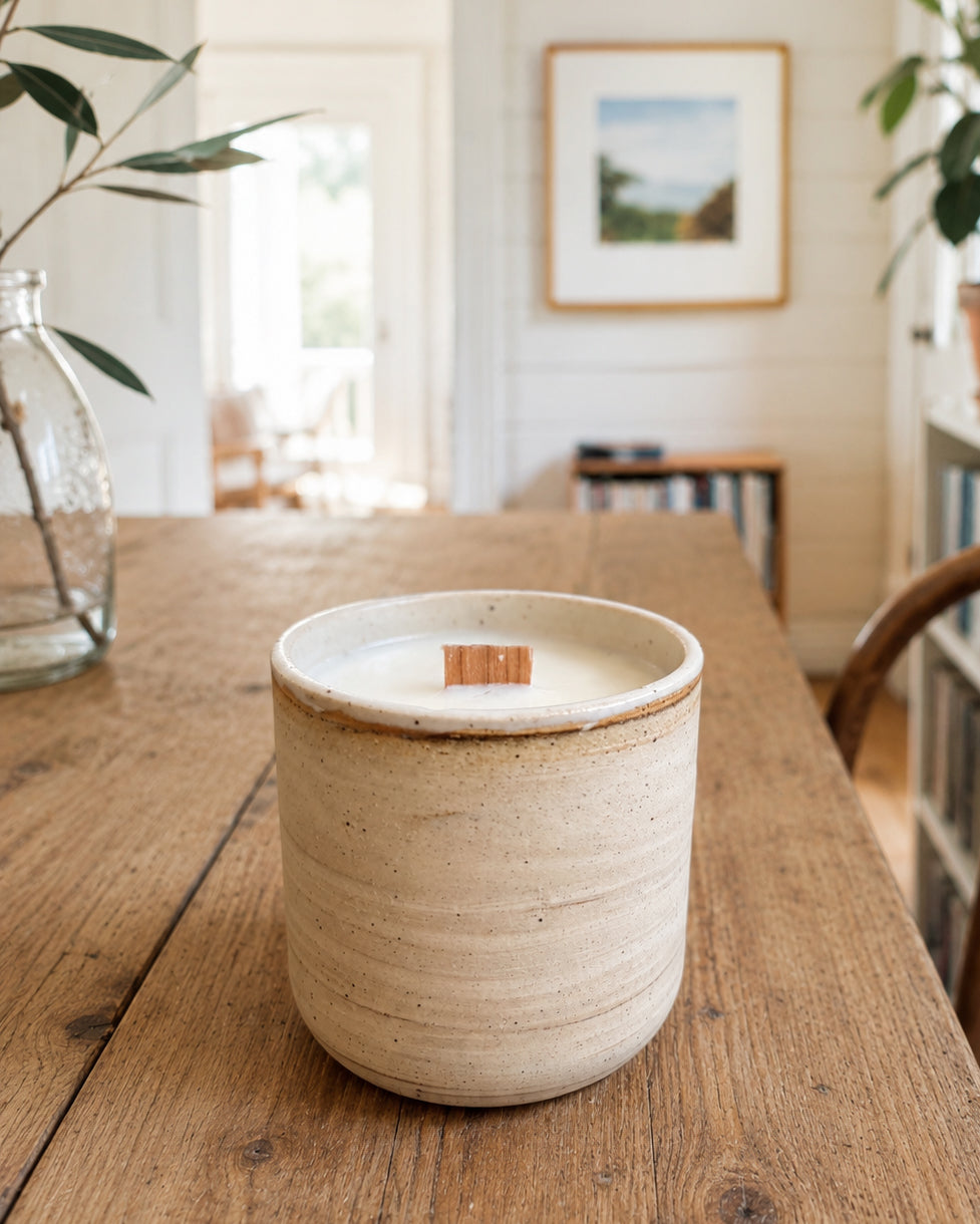 Sunwray Ceramic Marbled Candle