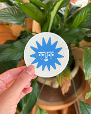 Little Blue Sunburst Sticker