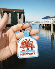 Newport Embroidered Patch Keychain