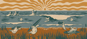Surfing Seagulls Print